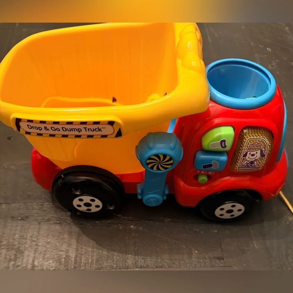 Vibrant Red and Yellow Dump Truck Toy